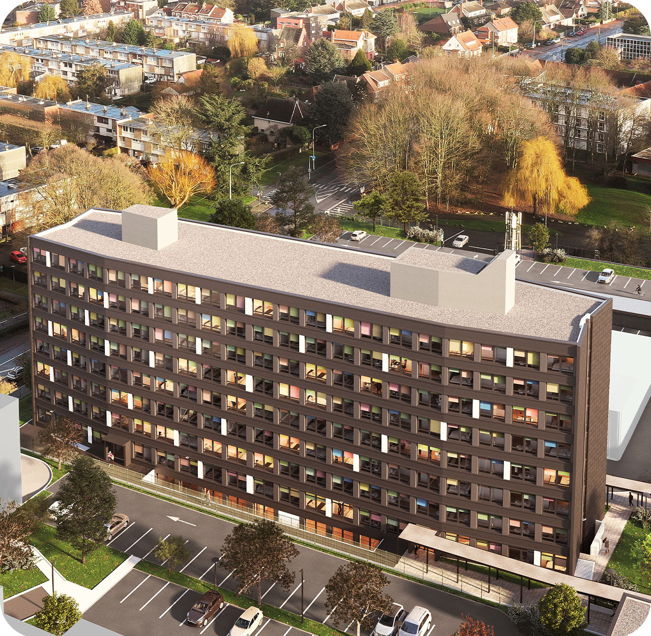 Atelier 24 logement etudiant Villeneuve projet architecture